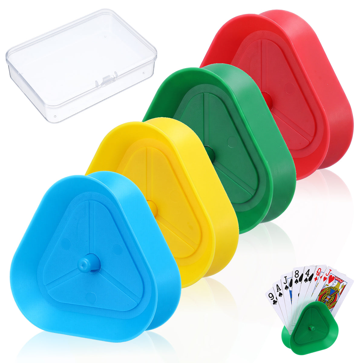 YUXMU 6 Pack Triangle Card Holder, Hands-Free Playing Card Holder