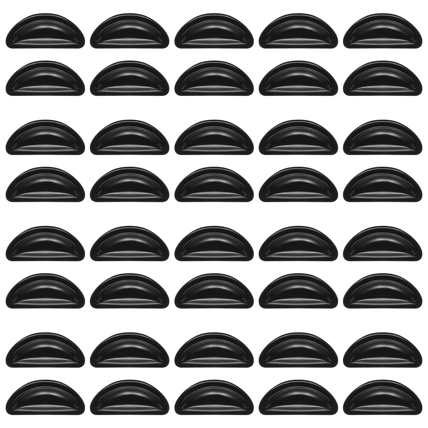 MBAIYO 20 Pair Black Eyeglass Nose Pads, 3mm Adhesive Silicone Glasses Nose Pad Soft Silicone Glasses Grips Non Slip Sunglasses Replacement Heighten Air Chamber for Full Plastic Frames