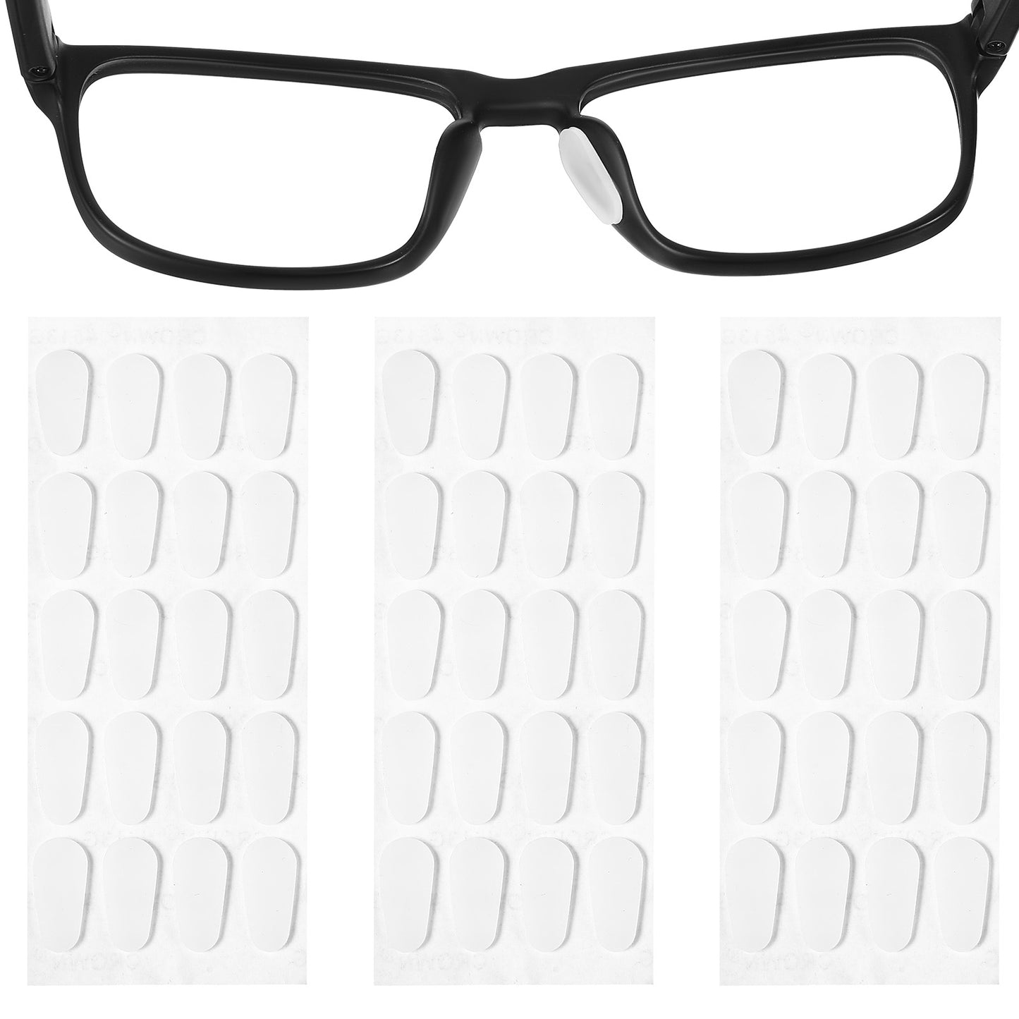 Giantree 30 Pairs Eyeglass Nose Pads, Eyeglass Nose Pads 1mm Ultra-Thin, Upgraded Soft Silicone Adhesive Glasses Nose Pad, Anti-Slip Nose Pads for Glasses Full Plastic Frames Sunglasses