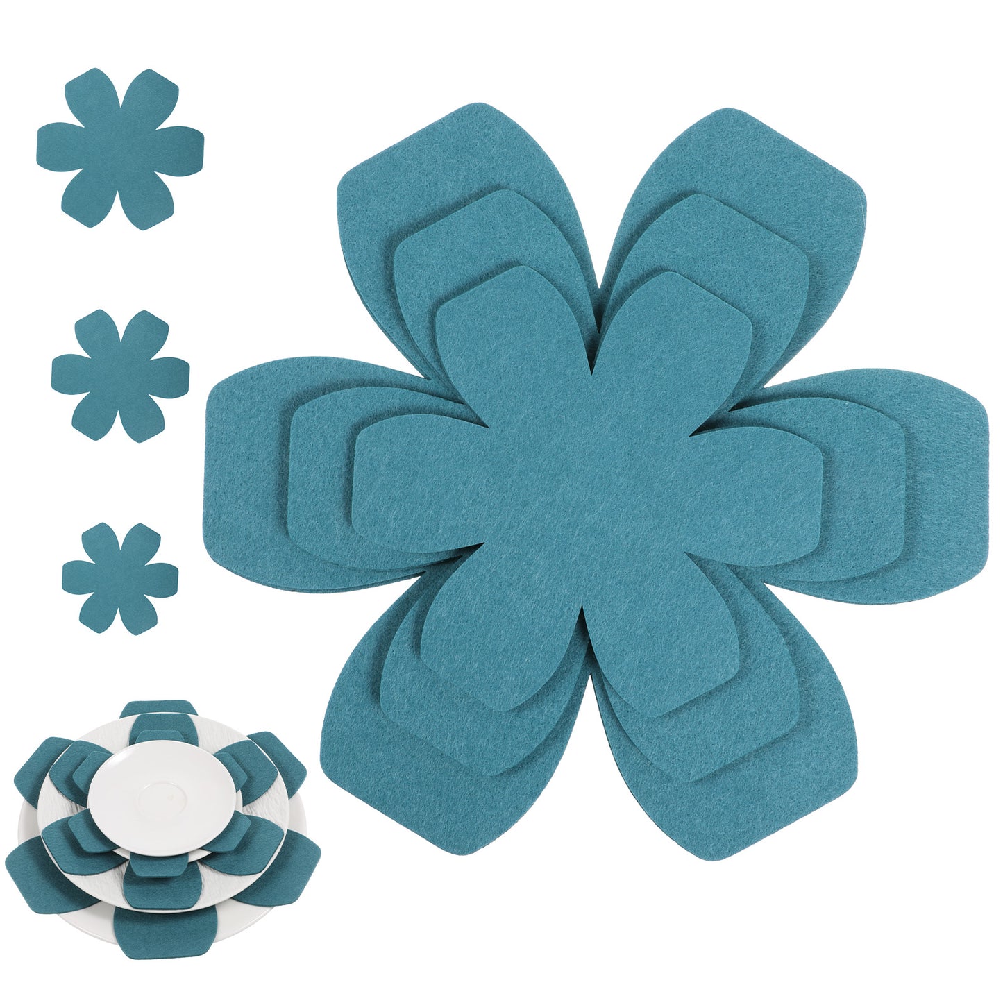 Giantree 6 Pcs Pot and Pan Protectors for Stacking, 3 Sizes Pan Separators Felt, Non-Slip Felt Pans Cookware Separators Blue Pot Protectors Ideal for Stacking and Protecting Pots and Pans