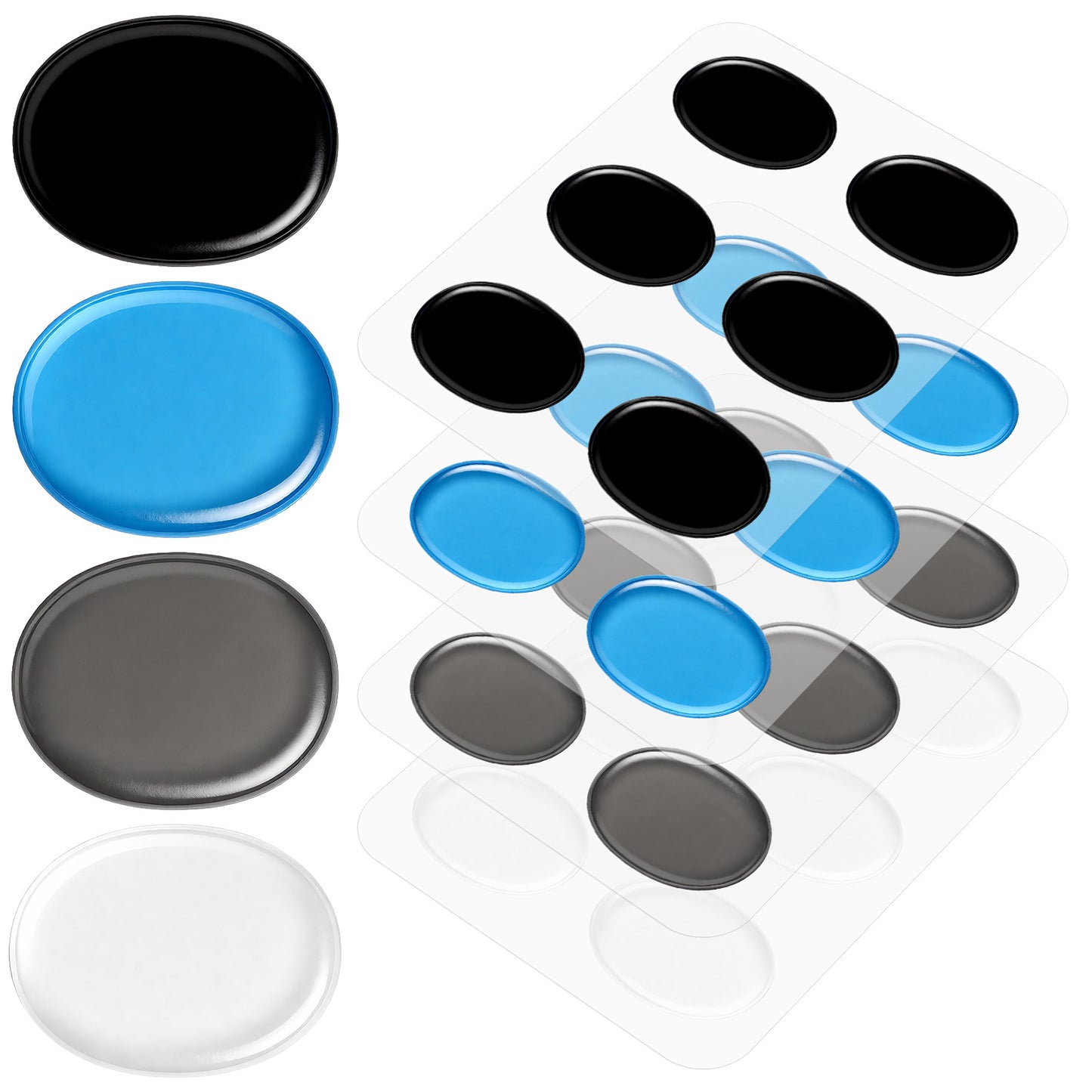 SHENLIU 36PCS Drum Dampeners, Moon Gel for Drums Round Gel Drum Pads Dampening Mute Pads Sound Dampening Pads for Drums Tone Control