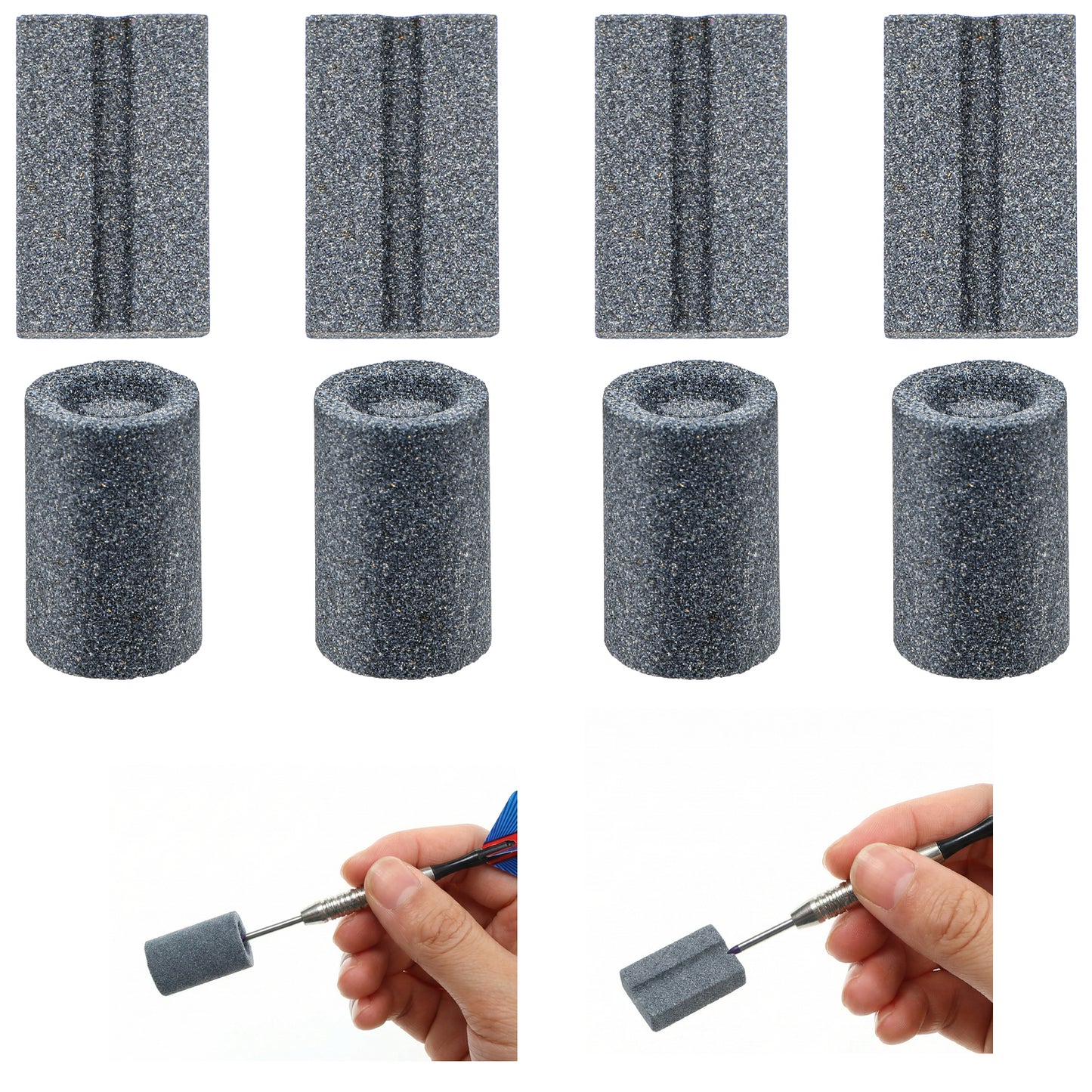 SHENLIU 8 Pack Dart Sharpener, V-Sharp Dart Point Sharpener Wear-Resistant Sharpening Stone Darts Accessories for Easy Deburring and Polishing Tool