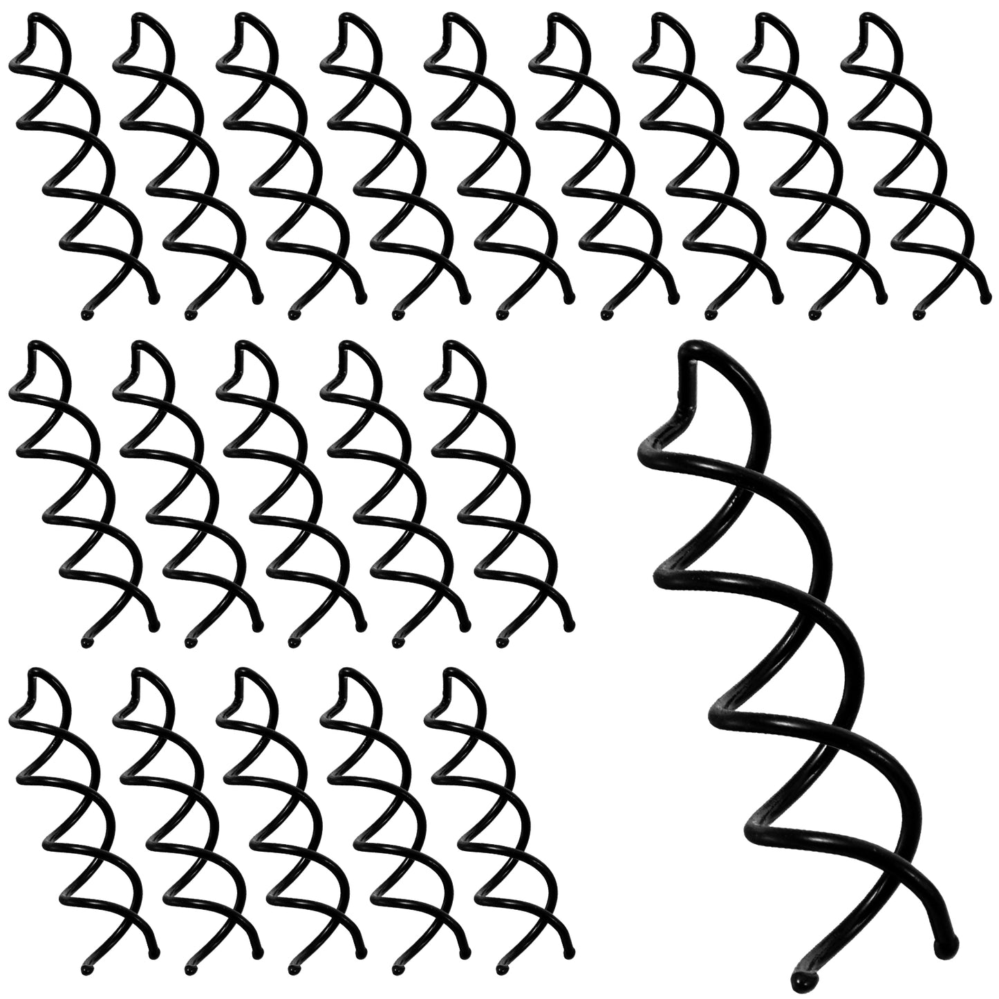 20PCS Spiral Hair Pins, Spin Pins Spiral Bobby Pins Non-Scratch Round Clip Bun Twist Stylish Bun Bobby Pin, Spin Pin for Hair Twist Screw Hairpin for Girls Women Hairs Style DIY(Black)