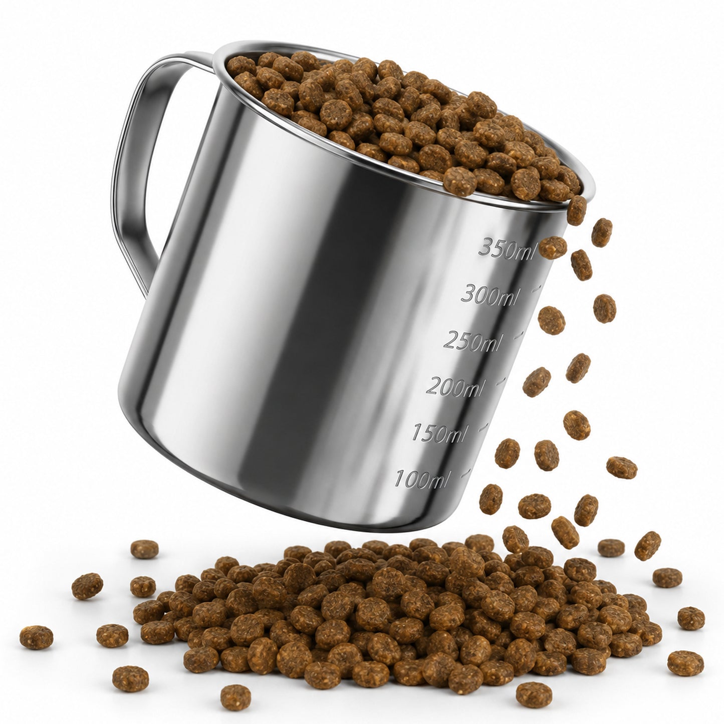 Andibro 1.5 Cup Dog Food Scoop, 350ml Stainless Steel Measuring Cup