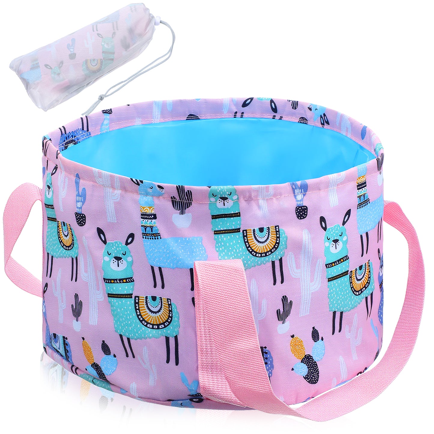 MBAIYO Collapsible Bucket for Soaking Feet - Portable Foldable Foot Bath Tub Spa Basin for Travel, Home Pedicure & Outdoor Camping(Pink)