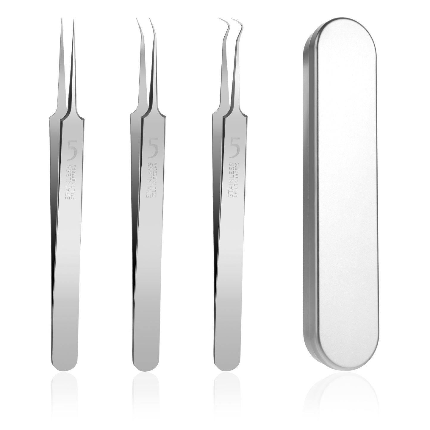 Giantree 3 Pcs Blackhead Remover Tweezers, Pimple Popper Tool Kit, Stainless Steel Blackhead Extractor, Face Acne Removal Kit for Whitehead Ance Blemish Comedones Stainless Steel Makeup Tool