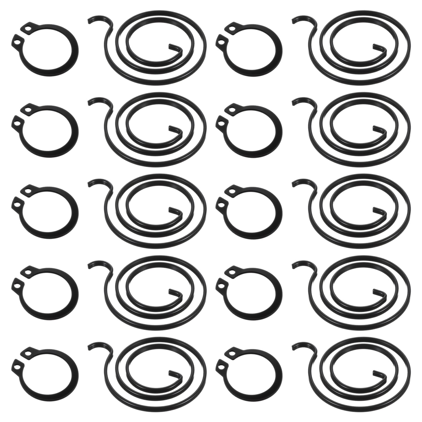 SULIKJHUI 10 Pcs Springs for Door Lock Repair, Iron Alloy Door Handle Springs for Lock Mechanism Fix (Black)