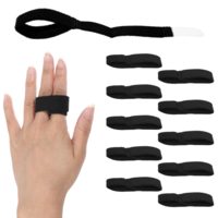 simarro 10 Pack Finger Bandages, Washable Reusable Finger Bandage, buddy tape finger Hook and Loop Bandages for Fingers Support, Relieve Arthritis Injury, Swelling or Broken, Suitable for Fingers