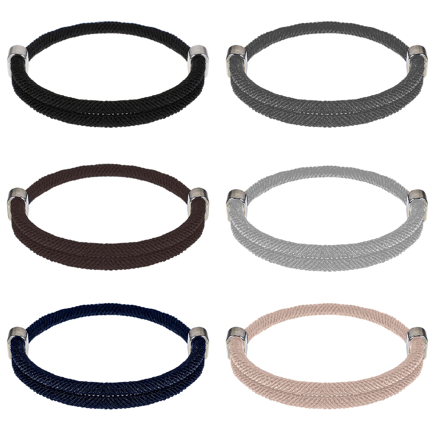 AOZUO Men's Sailing Rope Bracelet, Adjustable Bracelets, Black Nautical Braided Nylon Surfer Bracelet for Surfers Everyday Outdoor Men Women (15-30cm), Grande, Acrylonitrile Butadiene Styrene, No
