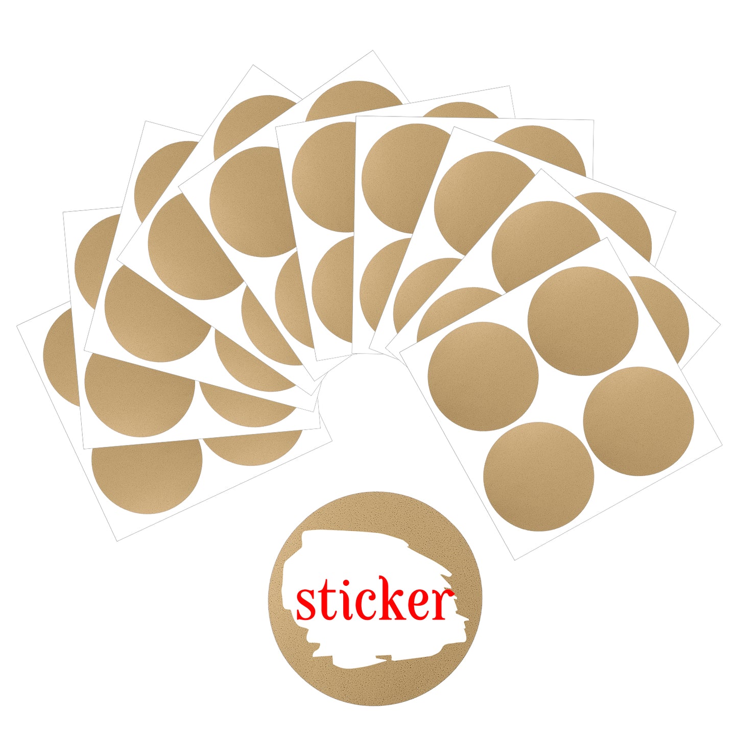 XLIUAX 80 Pack Scratch Off Stickers, Self Adhesive Round DIY Scratch Labels Gold Scratch Card Reveal Sticker for Weeding Party Game Gift Raffle Greeting Card Postcard Creating(Style B)