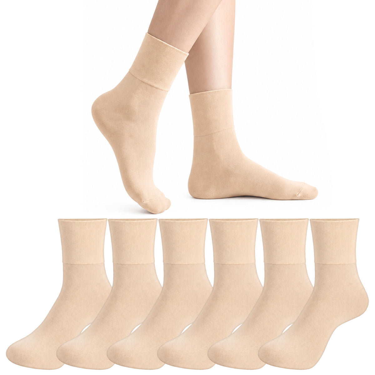 Cobee 4 Pairs Ballet Socks for Girls, Breathable Pink Dance Socks(5-8Year)