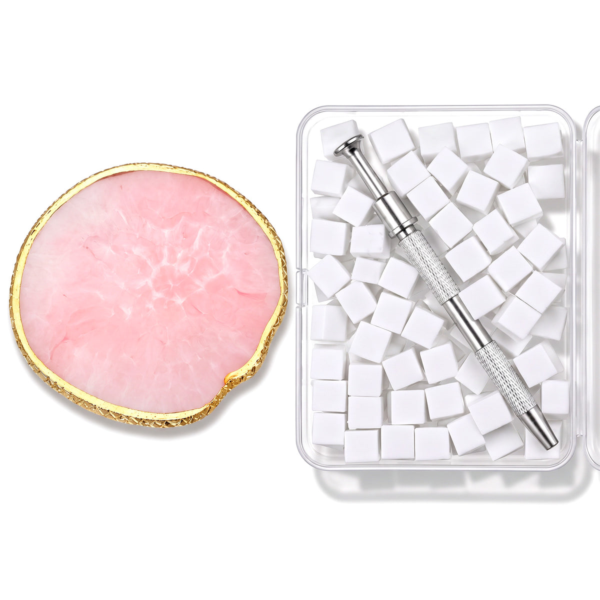 Jeffdad 100Pcs Nail Sponges and Nail Art Palette for Ombre