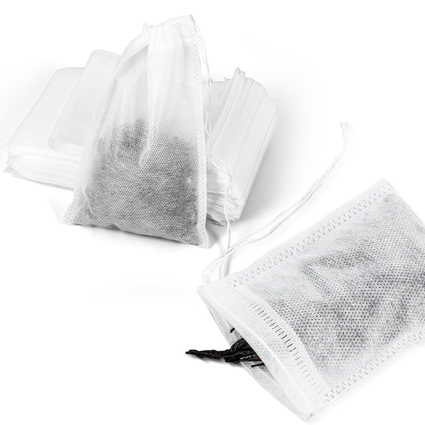 Yuanchu 50 Pcs Spice Bags for Cooking, Sachet Bags with Drawstring Reusable Empty Tea Bag Cheese Cloth Bag for Straining Soup Loose Leaf Tea, 5.9 X 3.9 Inches