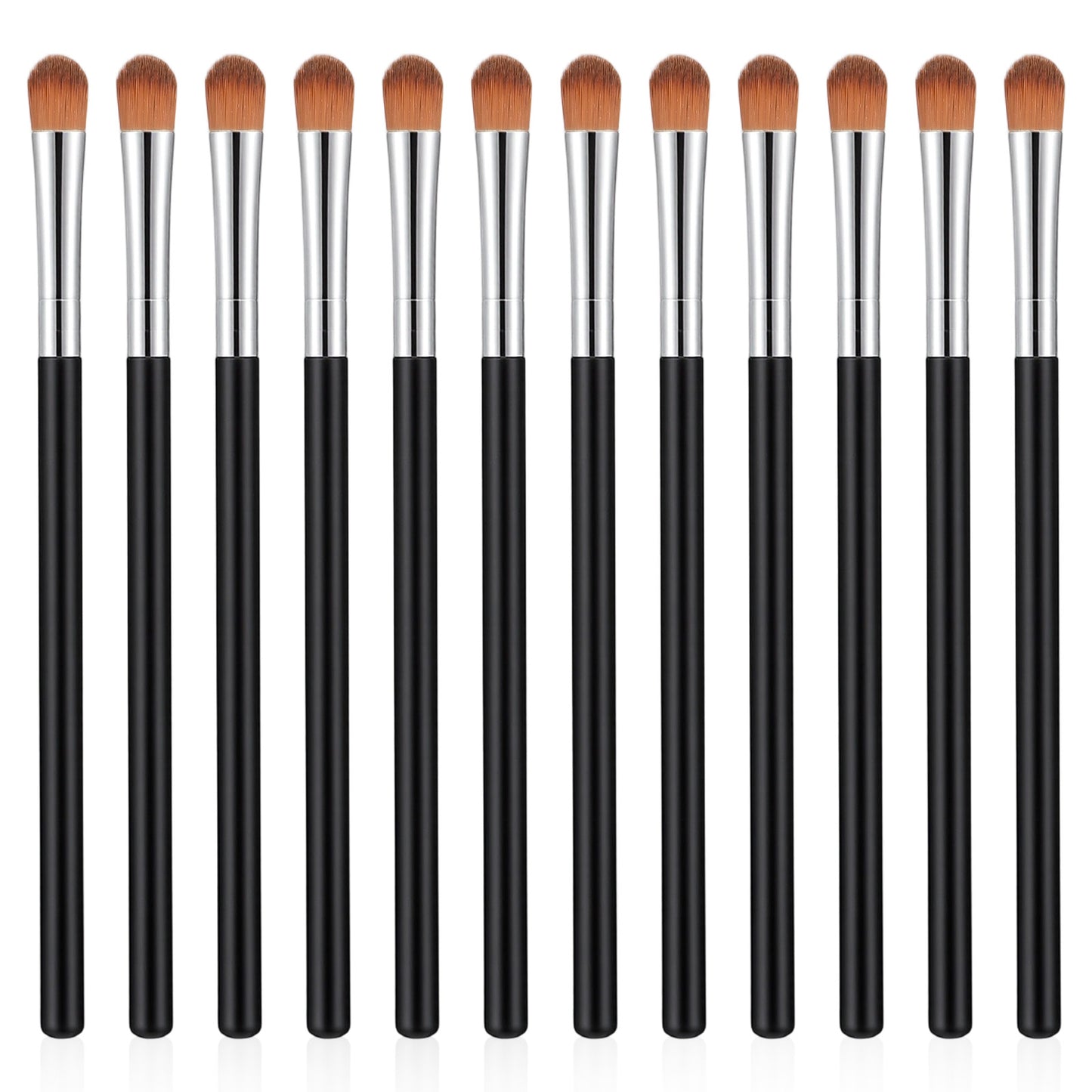 XLIUAX 12 Pcs Concealer Brush, Eyeshadow Brush Flat Concealer Brushes Small Eyeshadow Brushes Makeup Applicator for Brow Tools for Cream Liquid Shadows Blending Mini Eye Applicator Smudge
