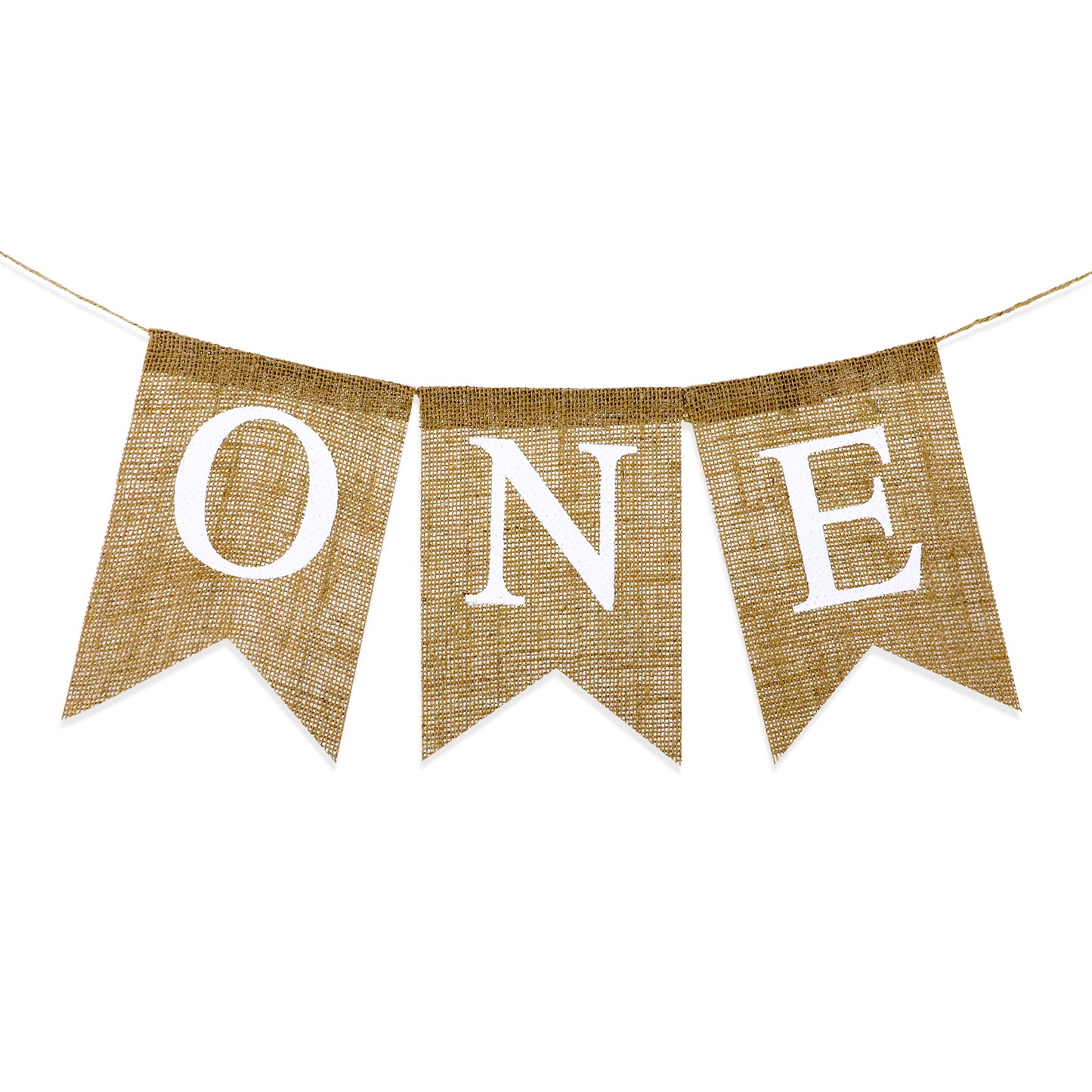 Molain ONE High Chair First Birthday Burlap Banner, First Birthday Party Rustic Theme Decoration for Boy or Girl, 1st Birthday Party Supplies Happy Birthday Banner for Nursery Decor