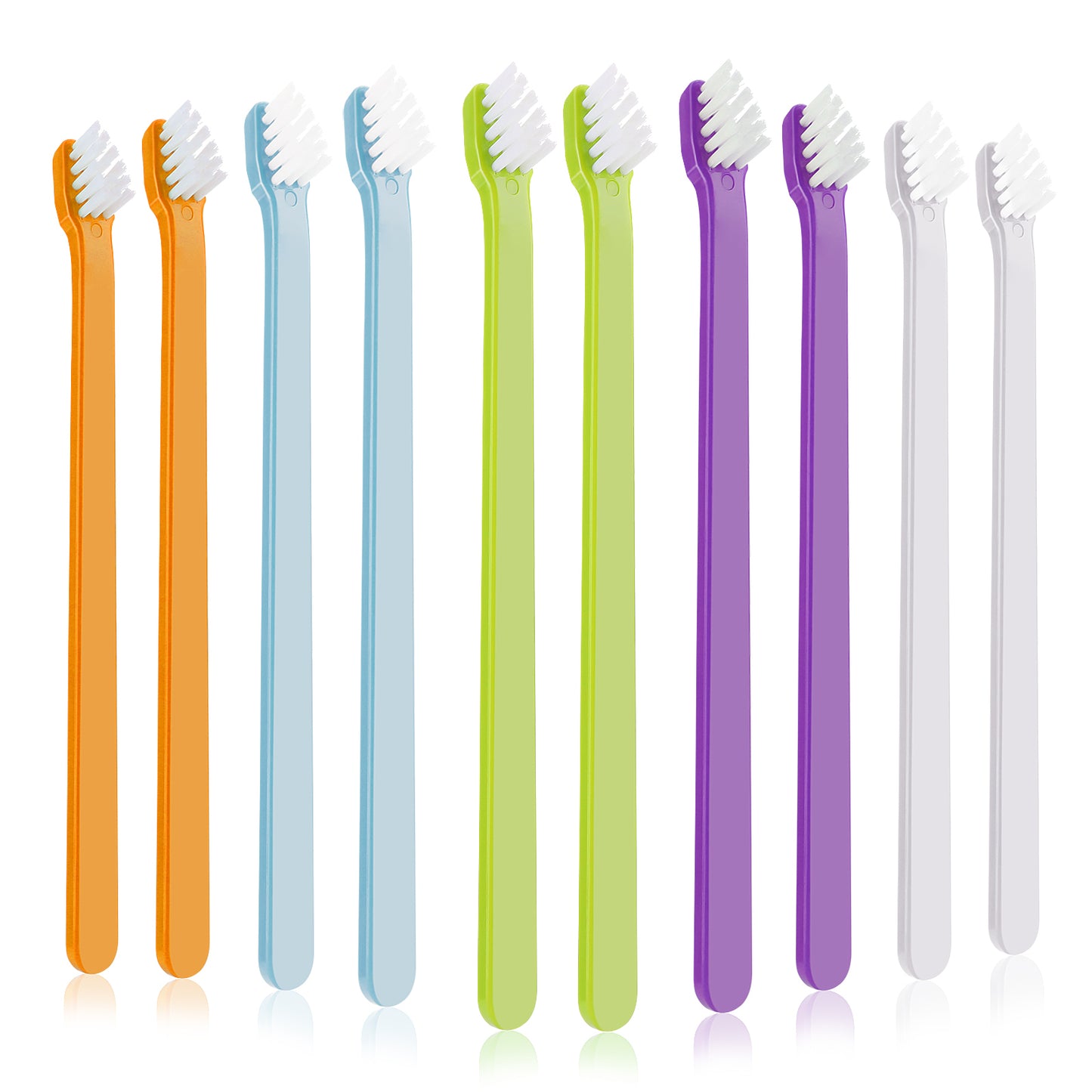 Molain Dog Toothbrush, 10 Pcs Soft Silicone Pet Toothbrushes, Cat Toothbrush, Puppy Toothbrush, Dog Teeth Cleaning Kit, Toothbrush for Dogs Cats Small Breed (Orange+Blue+Green+Purple+White)