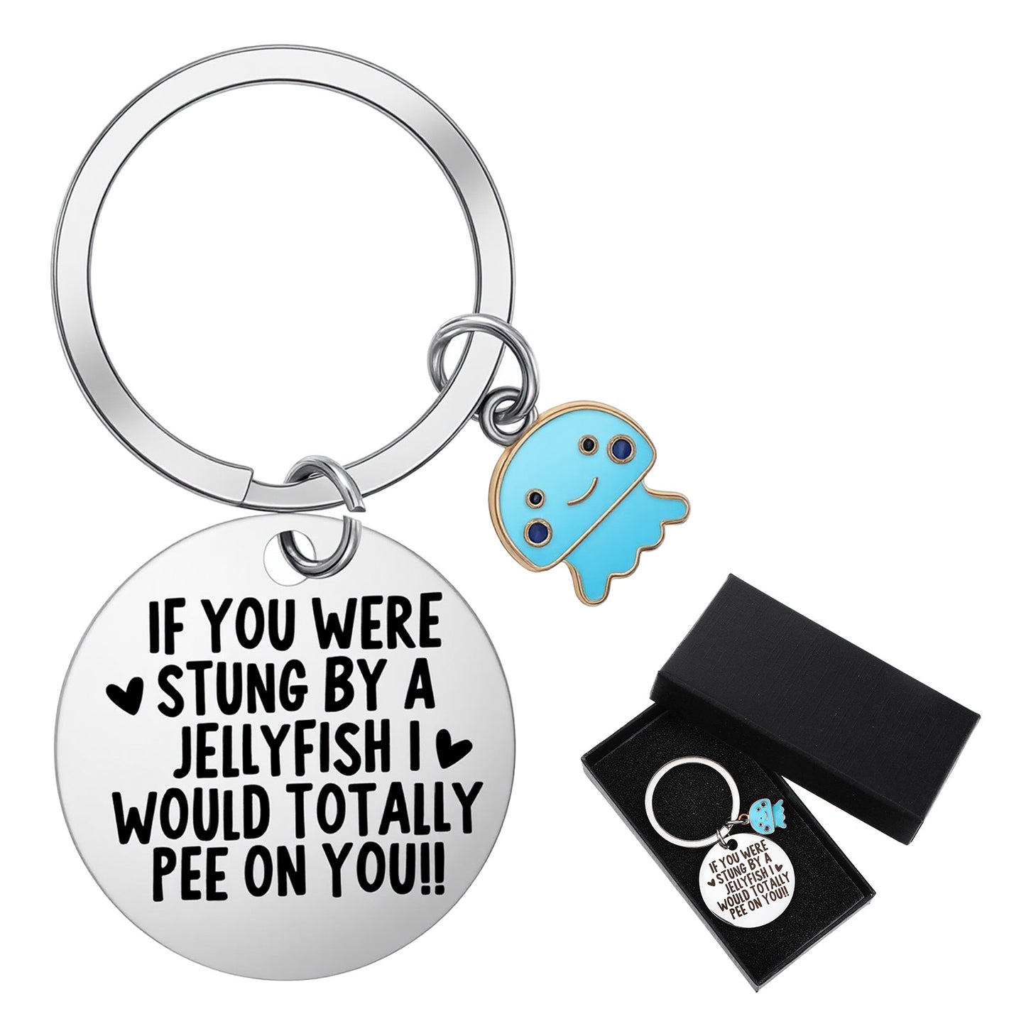 Jeffdad Friendship Keyrings Gifts for Women Best Friend Birthday Christmas Presents Funny Keychain Unique Friendship Gift(Blue)