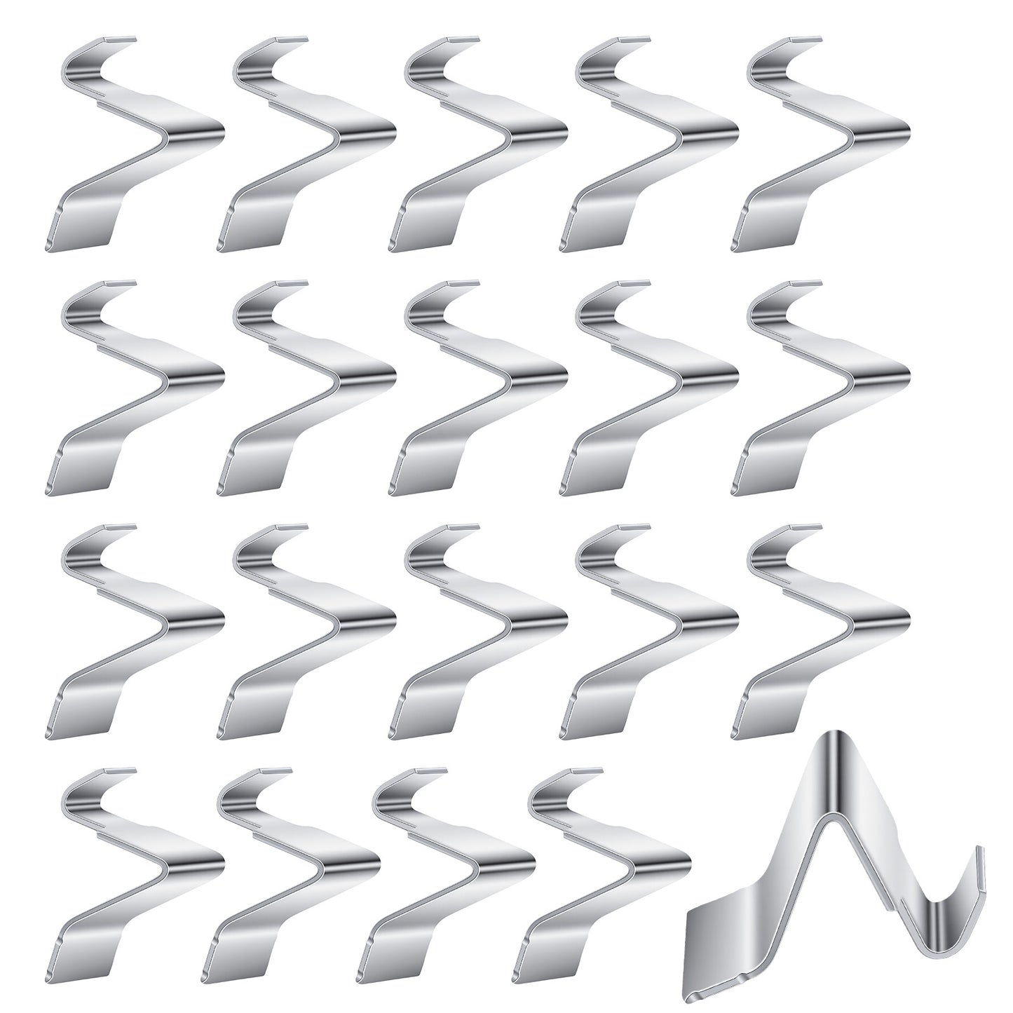 XLIUAX 20 Pcs Cabinet Shelf Clips, Adjustable Shelves Brackets Heavy Duty Shelf Pegs Support Clip Holder Metal Pilaster Clips for Wood Shelving Kitchen Bookcase Wardrobes, Silver