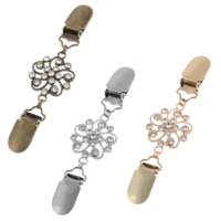 cobee 3 Pcs Dress Clips Back Cinch, Waist Cincher Clip Shirt Clip, Sweater Clips To Hold Sweater Together for Cloak Clasp Shawl Pin Clothing Dress Shirt Shawl Coat(Flower)