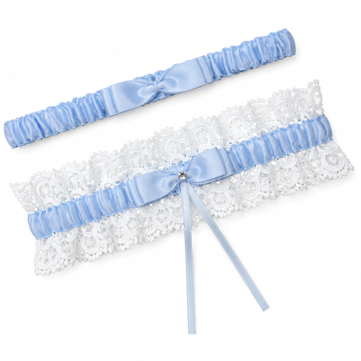 simarro 2Pcs Wedding Garters for Bride Lace Floral Garter Bridal Garter