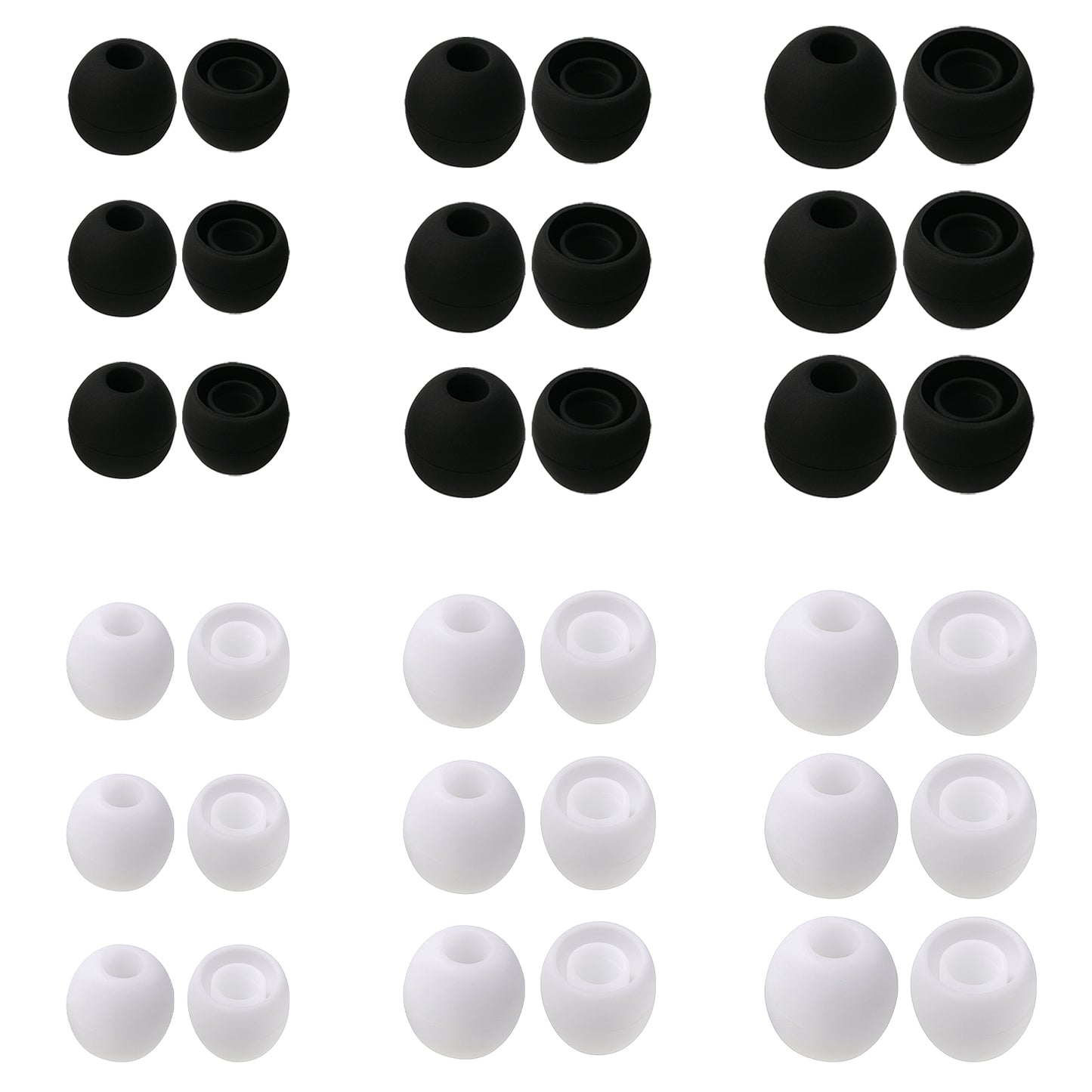 BOHUIZ 30 Pairs Silicone Ear Bud Replacement Tips, Small Earbud Tips S/M/L Sizes Earbud Covers Ear Gels Soft Earphones Earbuds Ears Cushion for in-Ear Earphones