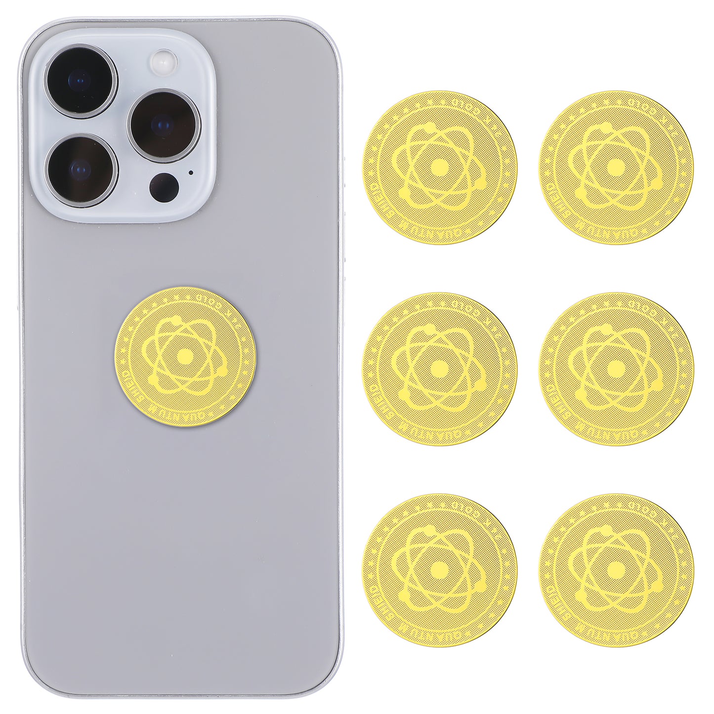 AOZUO 6pcs Cell Phone Protection Stickers, Gold Round Devices Effective Protect Stickers for Mobile Phone Laptops Tablets Computer TV Monitors All Device