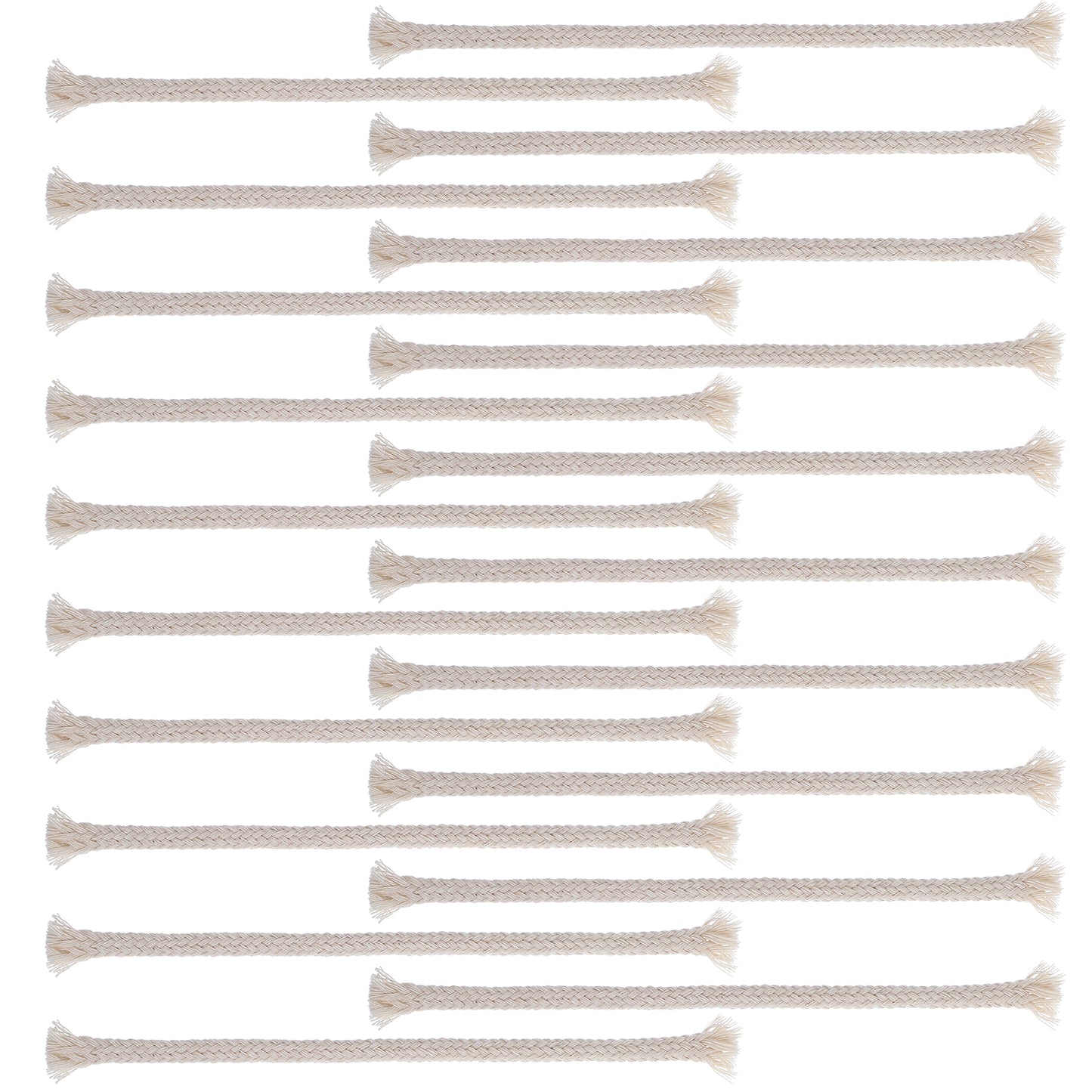 XLIUAX 20 Pcs 1/4" Round Oil Lamp Wicks, Cotton Wicks for Oil Lamps Braided Torch Wick Replacement for Candle Lamp Kerosene Lantern Candle Burner