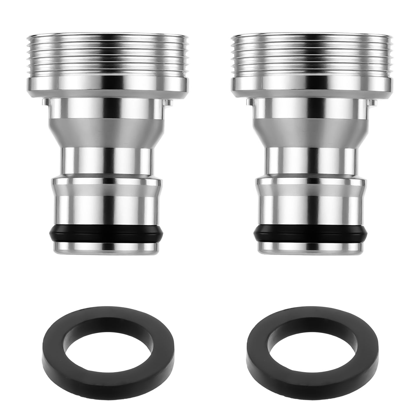 Giantree 2 PCS Dishwasher Faucet Adapter with Aerator, 22mm Inner Diameter Portable Dishwasher Faucet Adapter Kitchen Faucet Fittings Hose Adapter for Washer Sink Kitchen Bathroom Faucet(Silber)