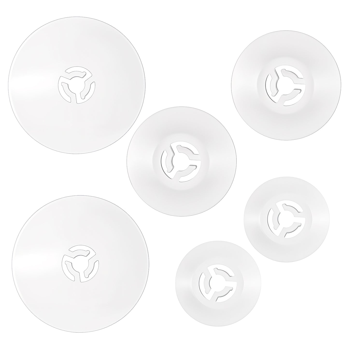 TIESOME Spool Cap for Sewing Machine, Replacement Spool Pin Cap Set of 6 Pieces in 3 Sizes 25mm 35mm 45mm, White