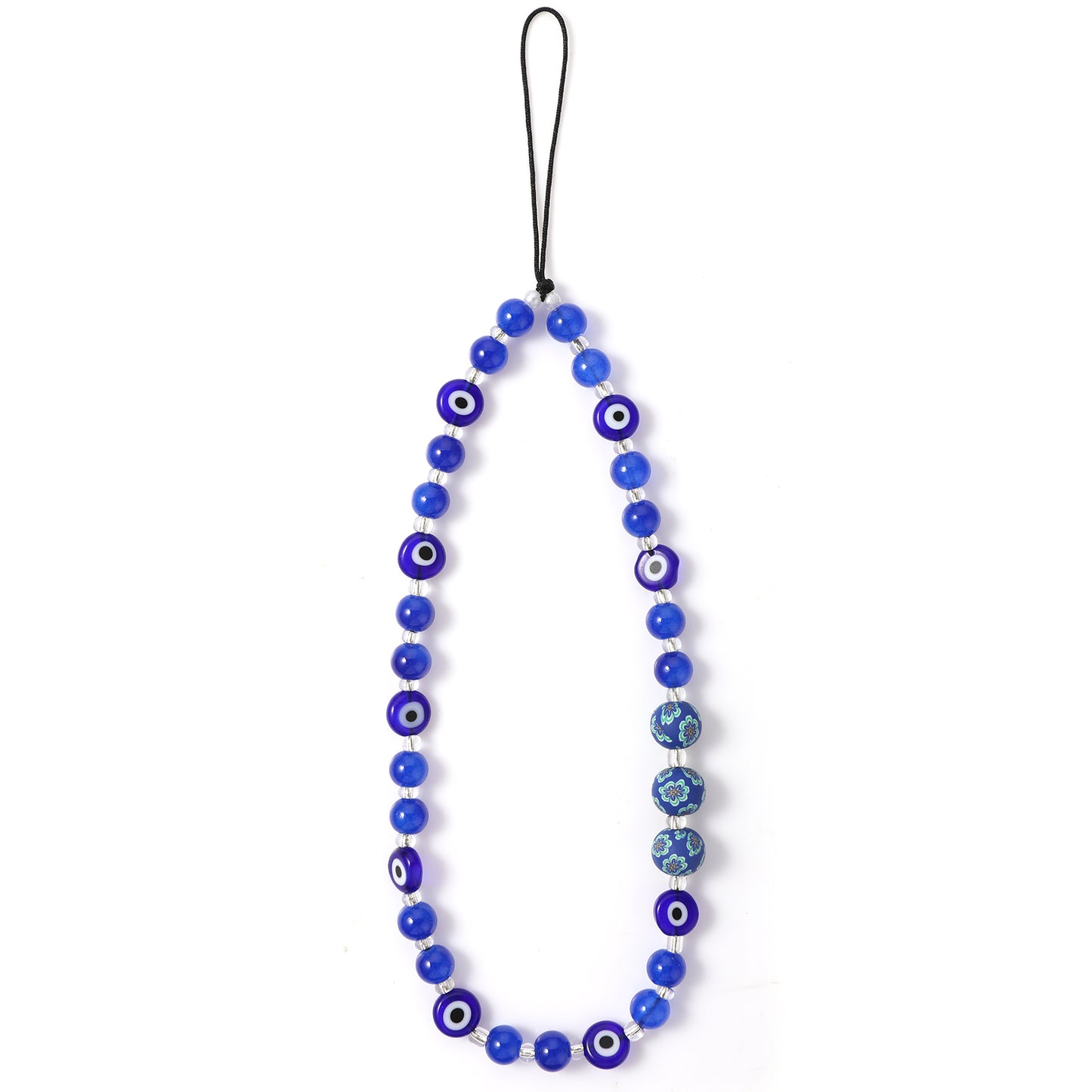 Molain Beaded Phone Lanyard, Evil Eye Phone Charm Gemstone Chain for Men & Women's Cell Phones