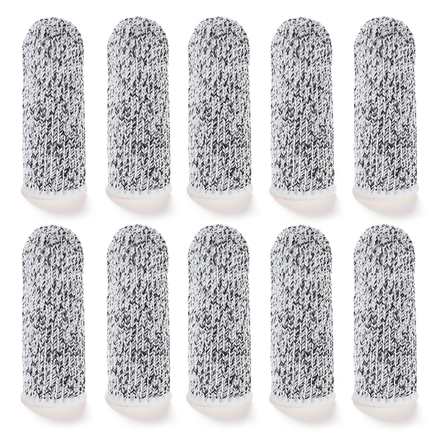 DOPENSPI 10PCS Finger Cots, Cut Resistant Finger Protectors Reusable Thumb Protector Anti-Slip Fingers Thumb Fingers Sleeves for Work Kitchen Garden Sculpture
