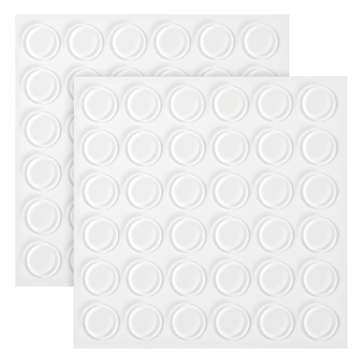 JJUNW 72pcs Glass Table Top Anti-Slip Pads, Rubber Cabinet Bumpers Dots, Clear Silicone Bumper Pads Rubber Feet for Cutting Board 2mm Thickness