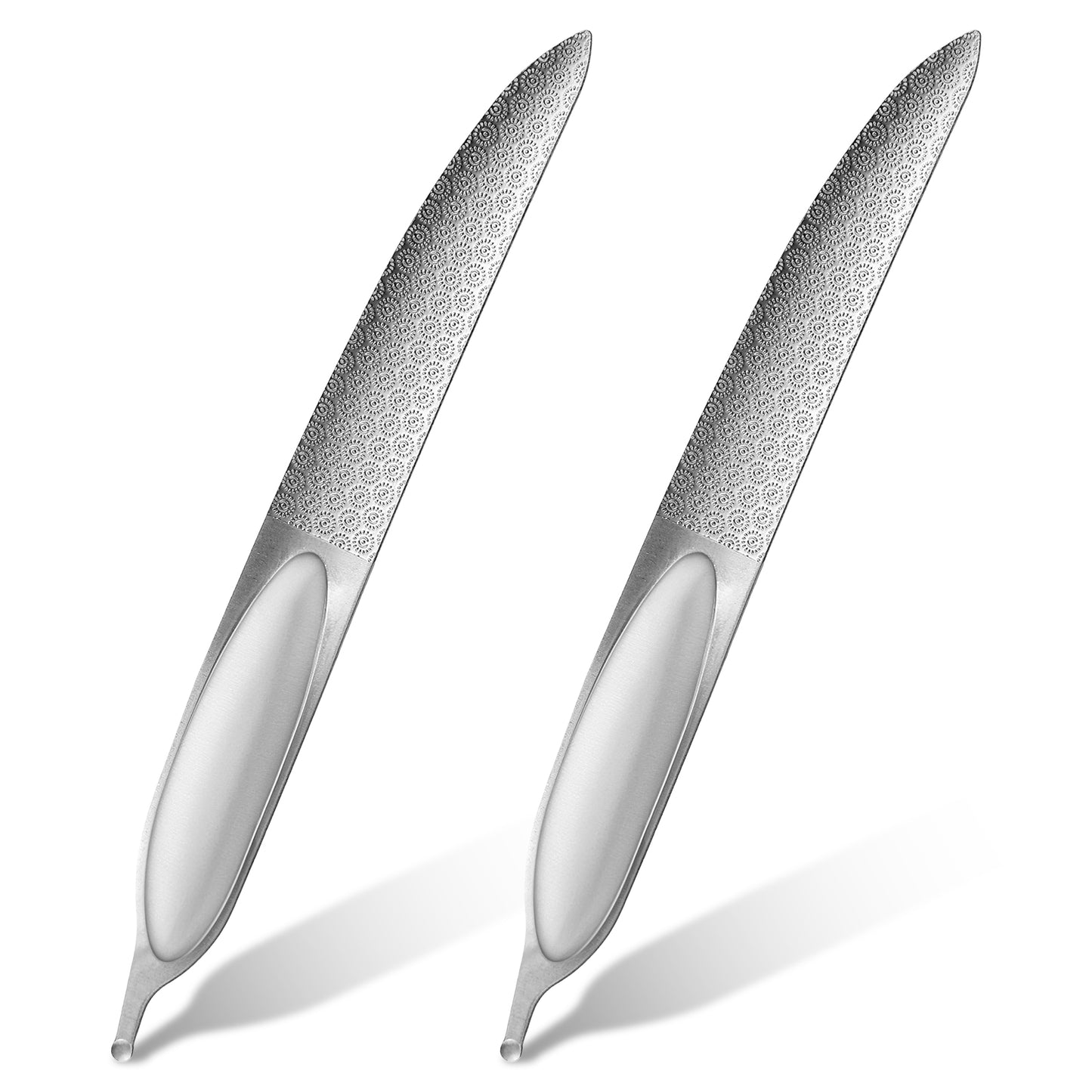 Yuanchu 2 Sets Toenail File for Thick Toenails, Double Sided Metal Nail File Professional Heavy Duty Toe Nail Files for Thick Natural Nails, Dog, Men, Women, Seniors, Home, Salon or Travel Use