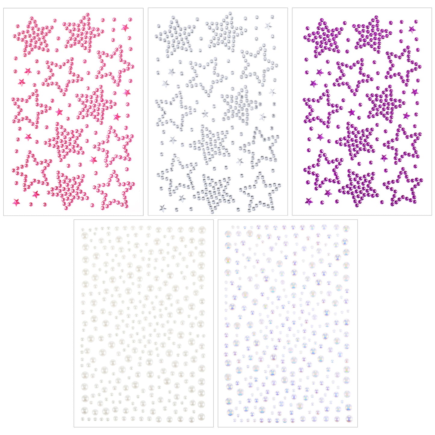 LXUEJIE 5 Sheets 4th of July Star Face Gems, Self Adhesive Face Makeup Gems Pearls, Self Adhesive Faces Gem for Women Self-Adhesive Faces Jewels for Women, Facial Jewels for Eye, Hair, Body