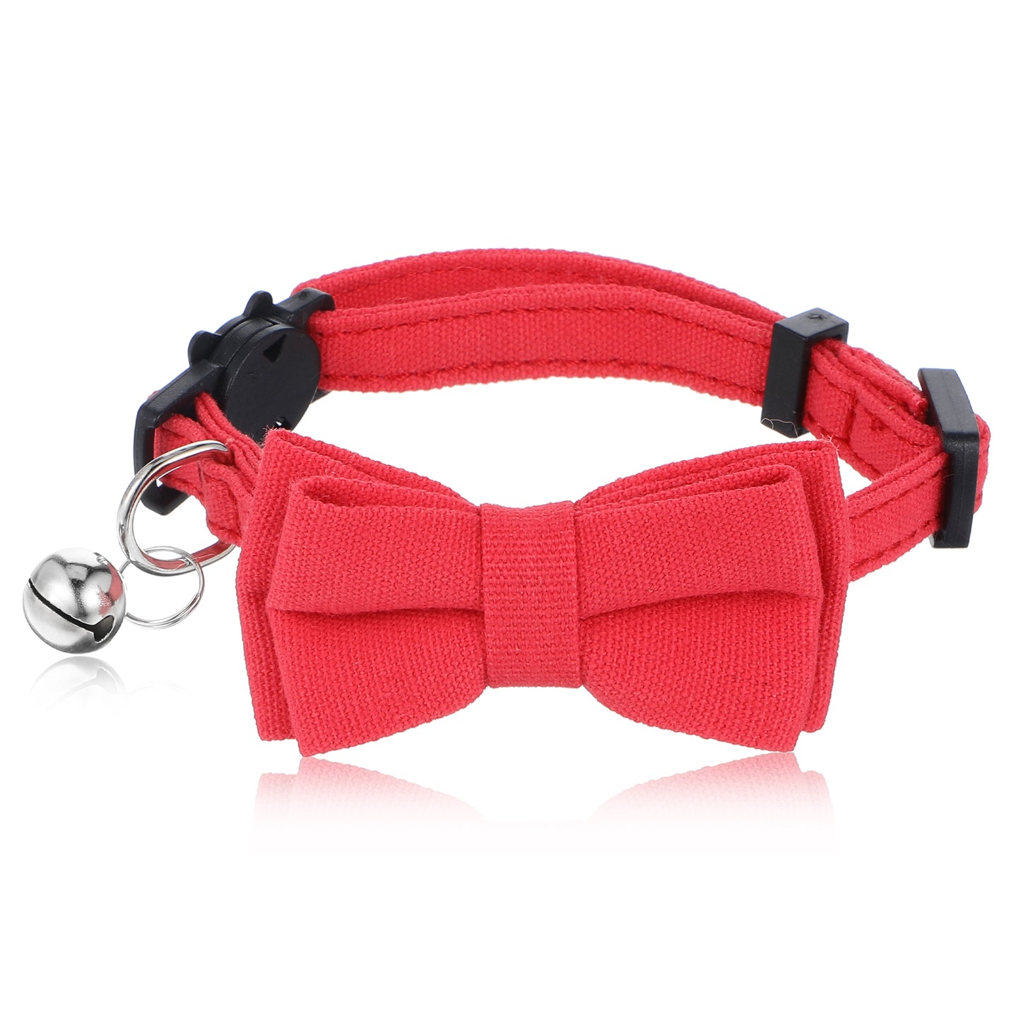 cobee 1 Pc Kitten Bow Tie Collar with Bell, Red Girl Cat Collars Cat Collar Bow, Cat Collar Breakaway Removable Kitten Collar for Kitten Decorations, Leash Animals Dog Collars(Red)