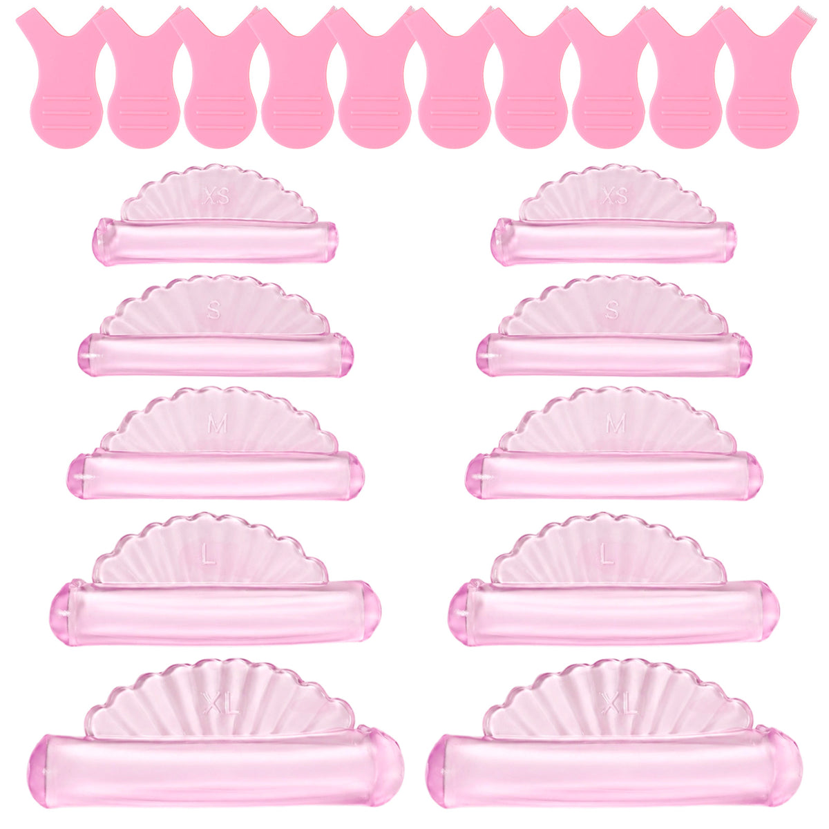 Jeffdad 10 Pcs Eyelash Lifting Shields, Lash Lift Pads Self-Adhesive 5 Size