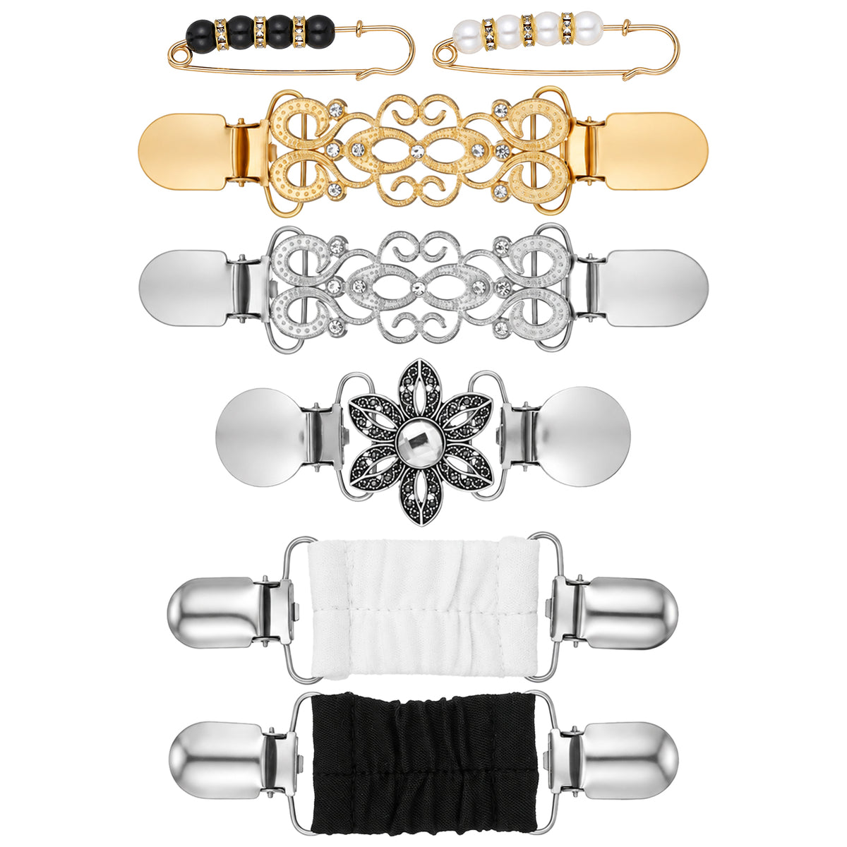 SULIKJHUI 7 Pcs Cinch Clips for Women Clothing, Back Dress Cinch Set