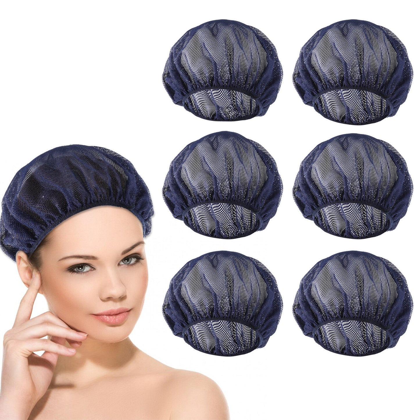 Jeffdad 6Pcs Hair Net for Sleep, Reusable Hair Net for Sleep Hair Net for Curly Hair Sleep Caps for Women