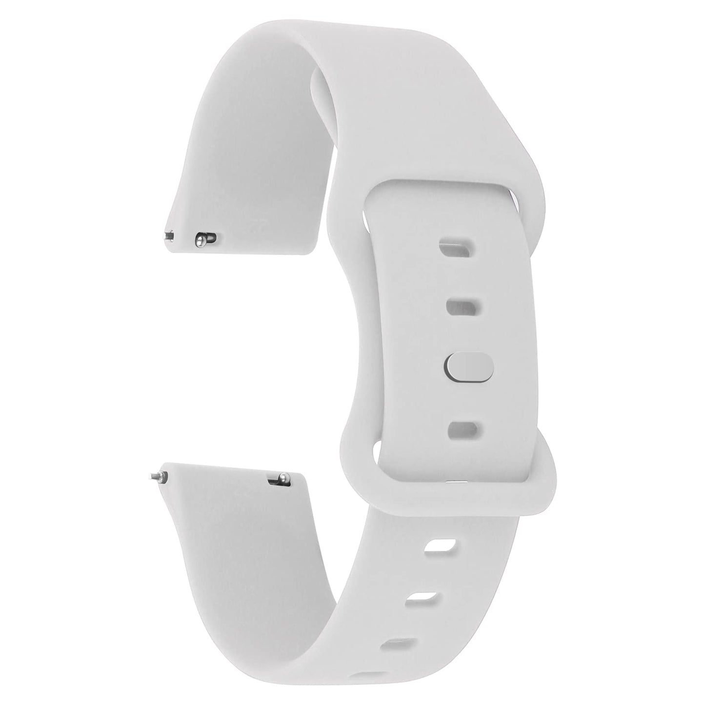 cobee Silicone Rubber Watch Bands, Quick Release, Sports Watch Replacement Straps, Universal Soft Silicone Wristbands Compatible with 22mm for Men Women(White)