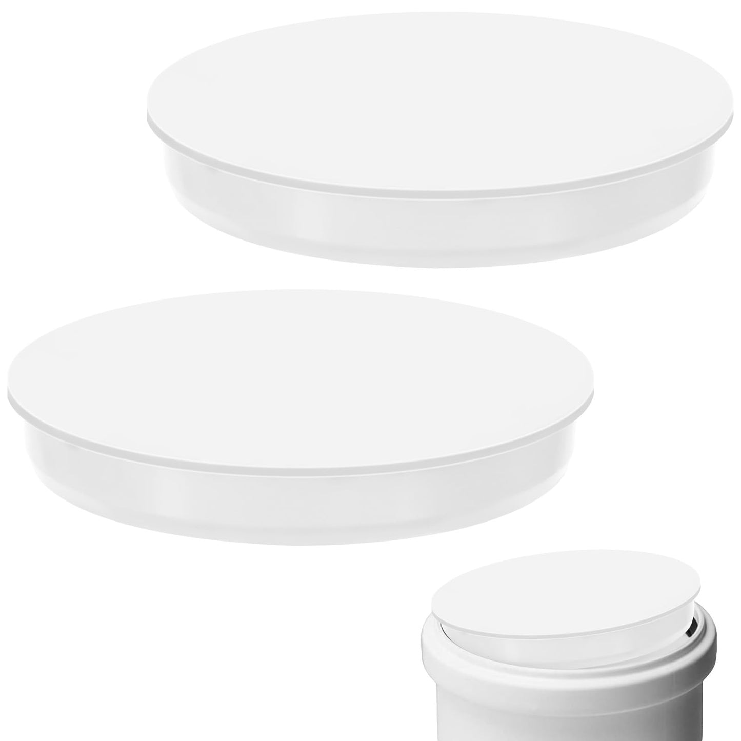 Yuanchu 2 pieces ventilation pipe cover, DN100 end piece cover for sleeve plugs, 100 mm pipe cover, PVC cover cap, waste water pipe lid, end cap, pipe lid, white pipe plugs for drainage pipes