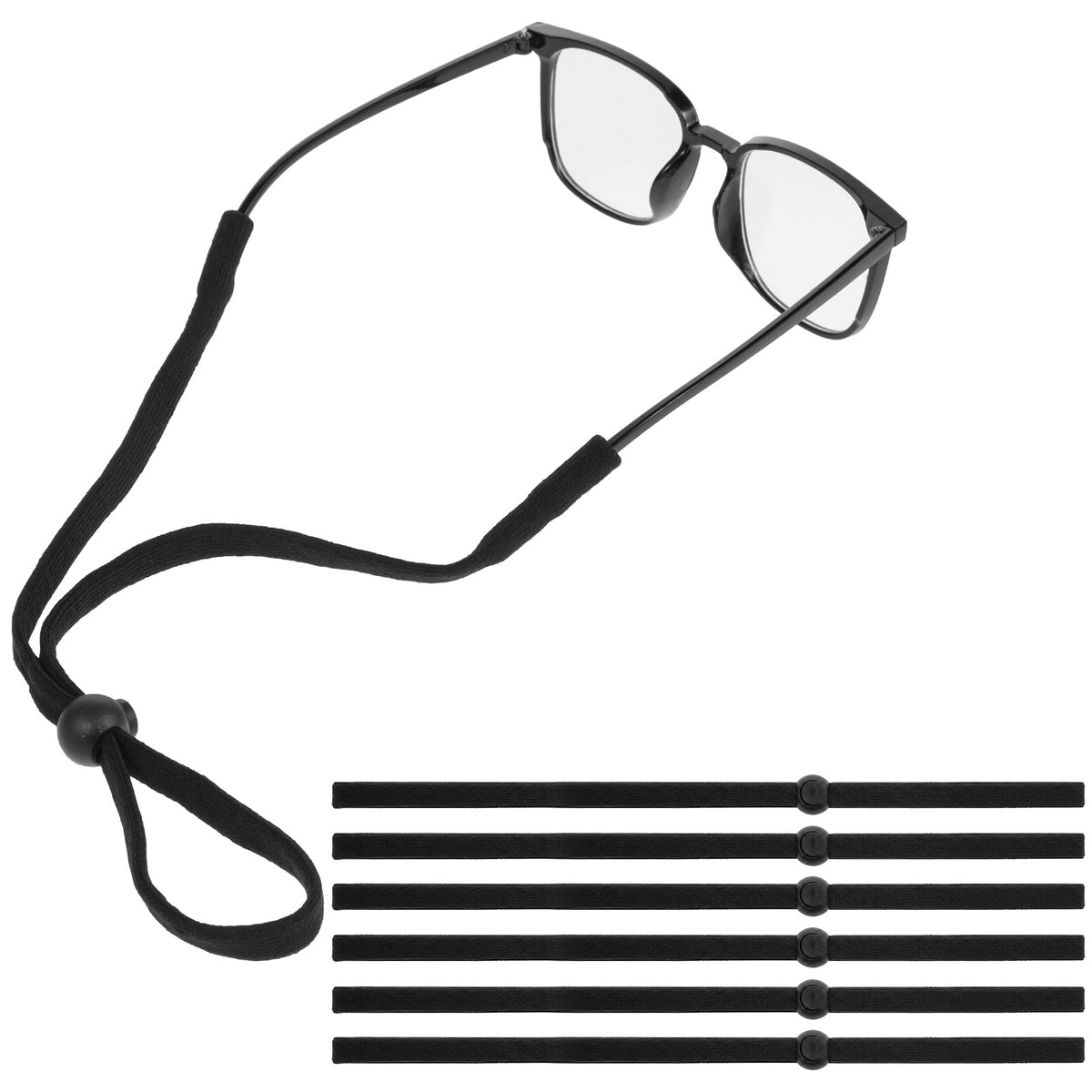 Cobee 6 Pcs Adjustable Unisex Glasses Strap, Non Slip Sports Eyeglass Cord