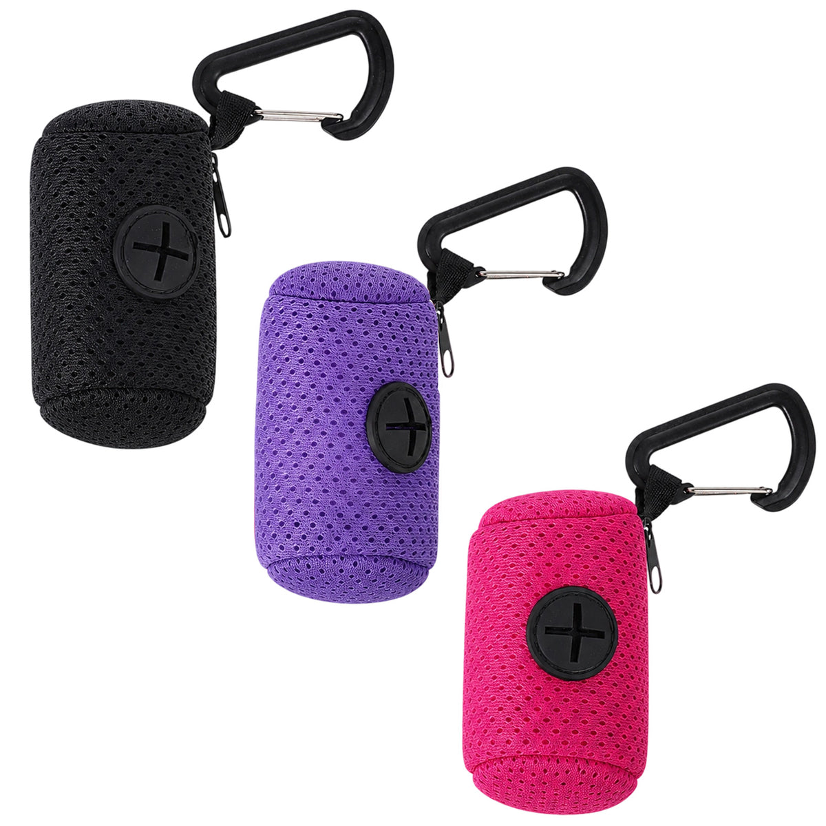 Jeffdad 3Pcs Poo Bag Holder for Dogs Pet Waste Bag Dispenser for Leash