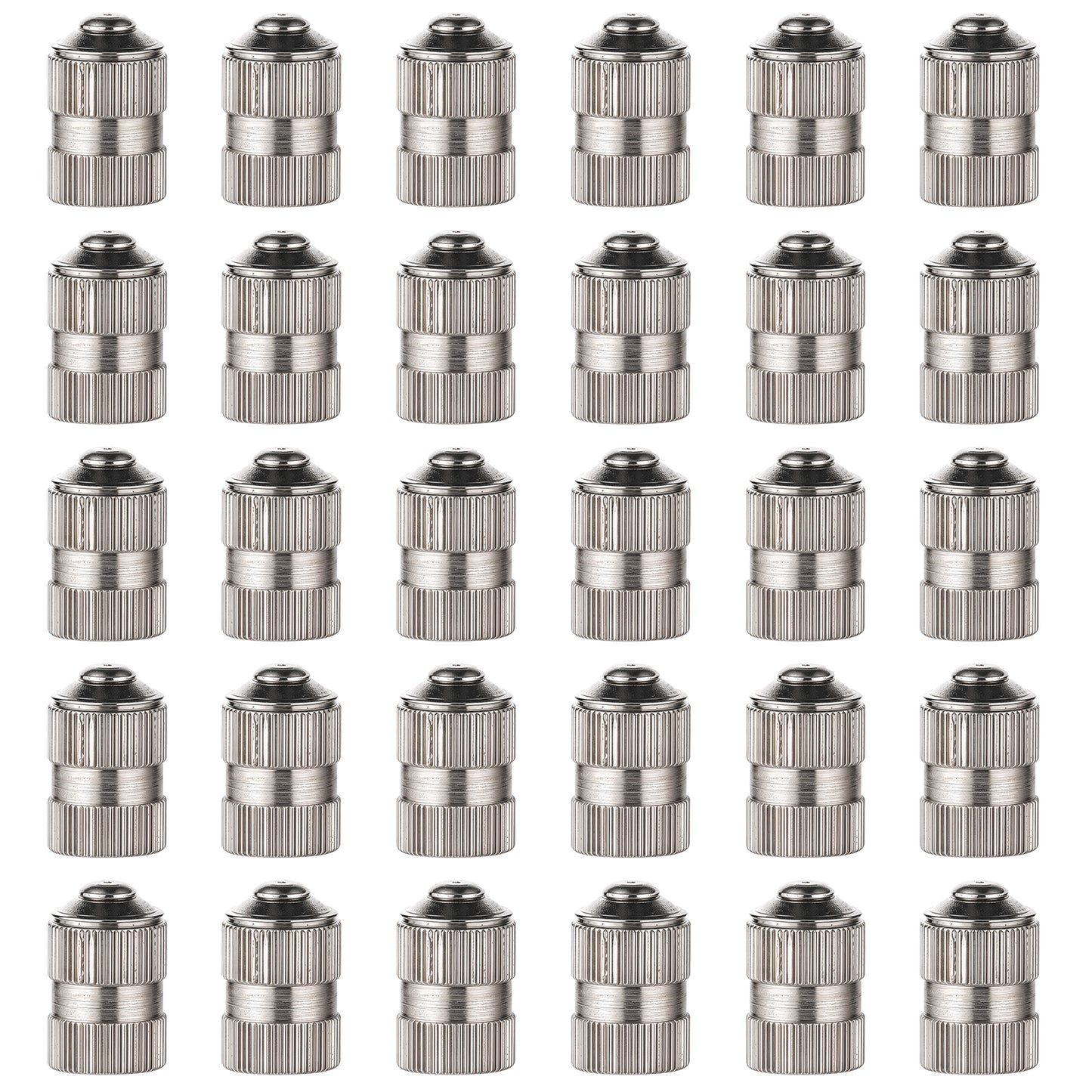 Molain 30 Pack Brass Tire Valve Caps, Plastic Valve Stem Caps with O Rubber Seal, Universal Stem Covers for Cars, SUVs, Bike and Bicycle, Trucks, Motorcycles, Airtight Seal Dust Proof