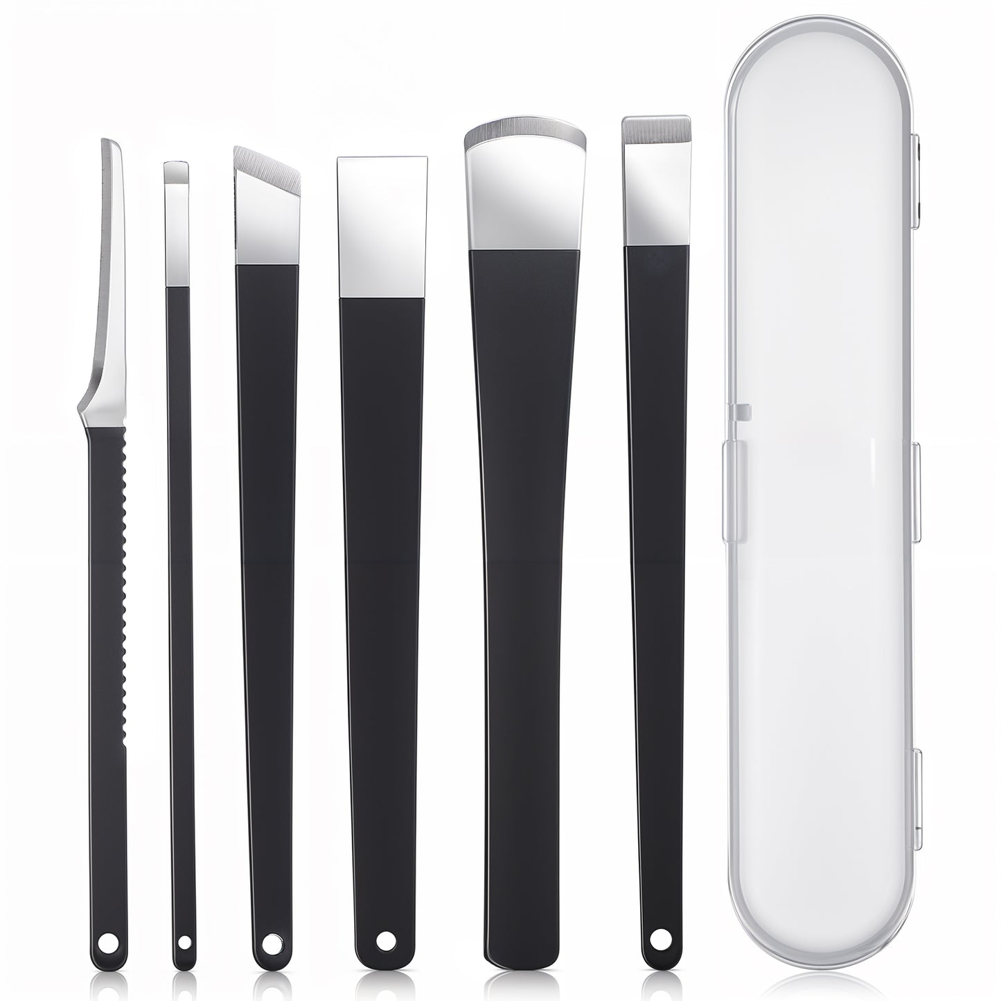 MBAIYO 6 Pack Ingrown Toenail Removal Kit, Professional Pedicure Tools for Ingrown Toenail Callus Shaver Corn Removers for Toes Stainless Steel Nail Knives Kit with Storage Box