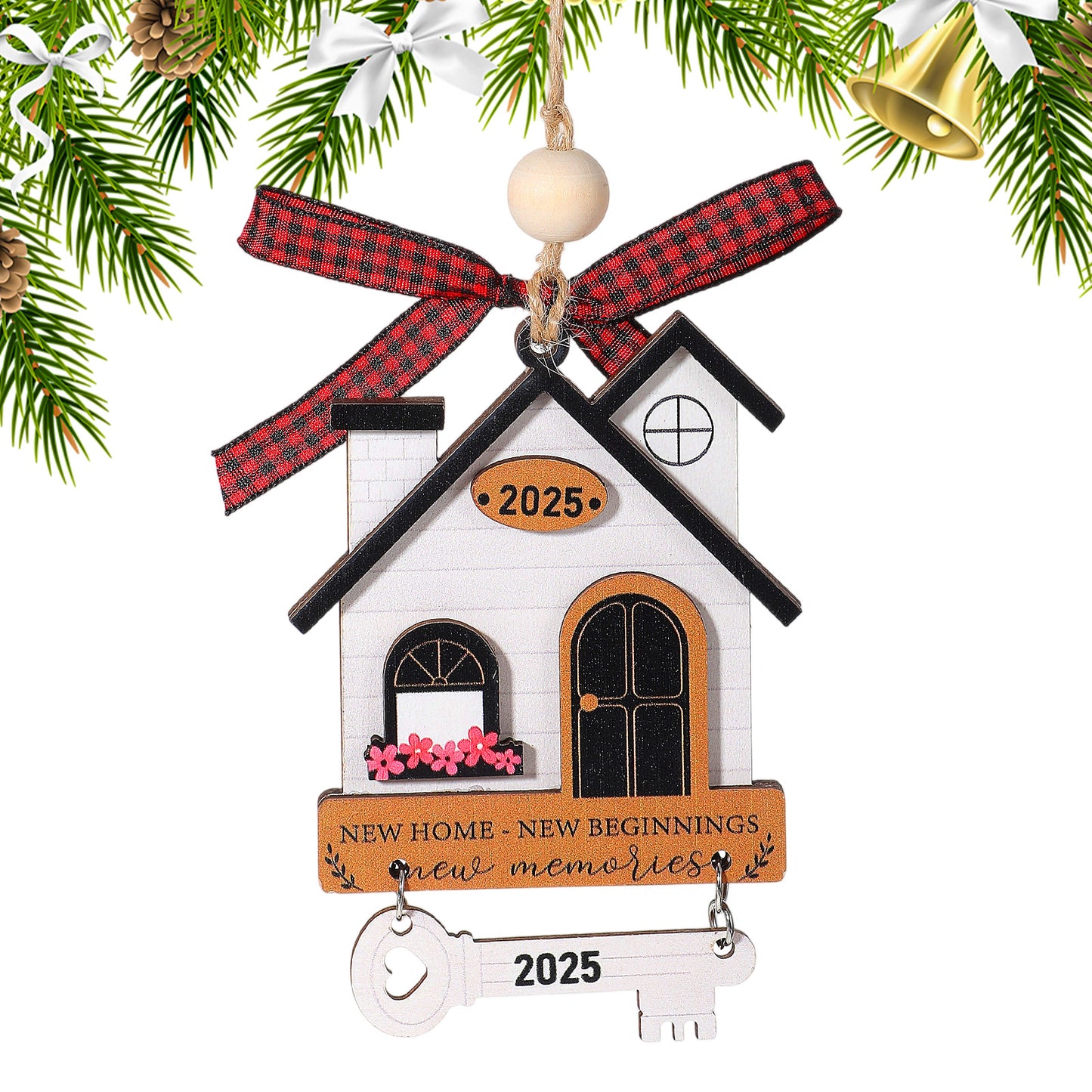 MBAIYO Housewarming Gifts for New House, 2025 New Home Ornament for Women Couple Homeowners - First Home Christmas Ornament & Keepsake Gift