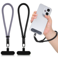 JJUNW 2Pcs Anti Theft Phone Wrist Strap, with 360° Rotating Hook Adjustable Hand Wrist Phone Lanyard for Women and Men(Black + Gray)