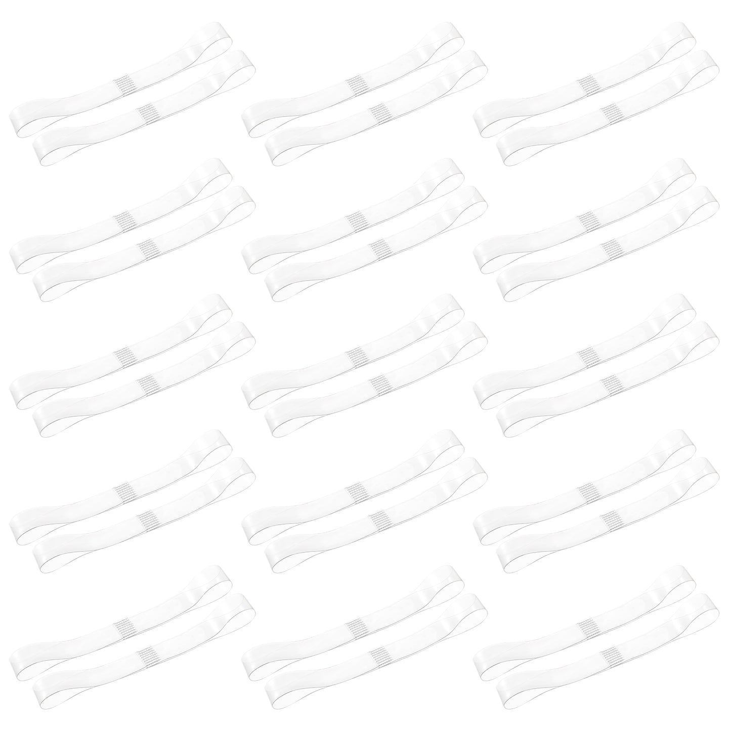 TIESOME 15 Pairs Transparent Invisible High Heel Shoe Straps, TPU Elastic Anti Loose Shoe Laces Belt Clear Ankle Straps for Women's High Heel