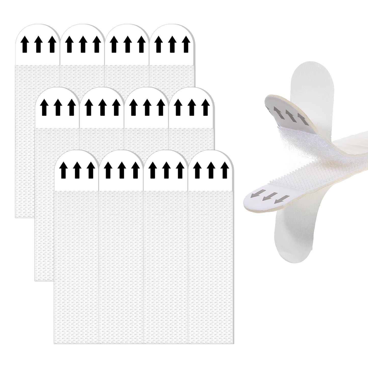 MBAIYO 24Pcs Adhesive Picture Hanging Strips, Heavy Duty Wall Hanging Strips Damage Free Wall Hangers Hooks Kit for Frames Walls Picture Hangers Without Nails