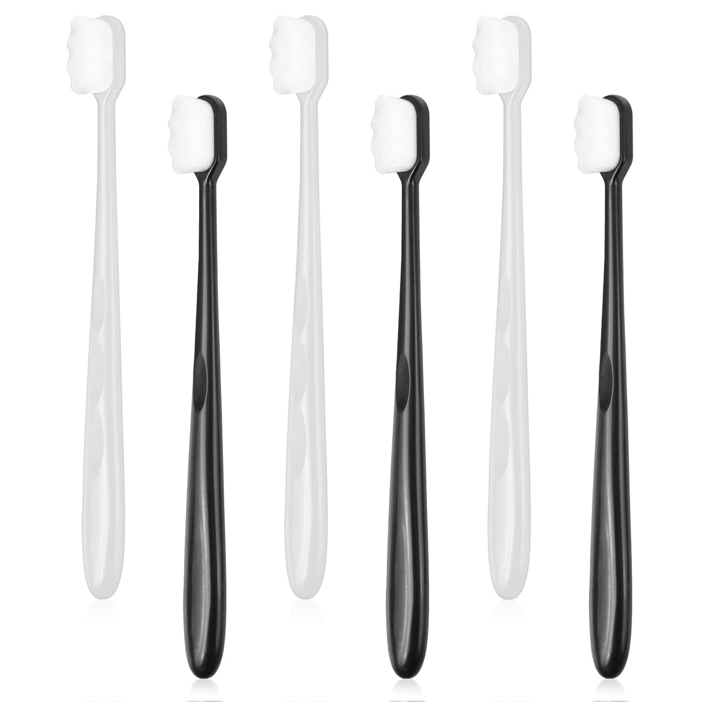 TIESOME 6Pcs Extra Soft Toothbrush, Micro Nano Toothbrushes with 20000 Wavy Soft Bristles Ultra Soft Toothbrush for Adult