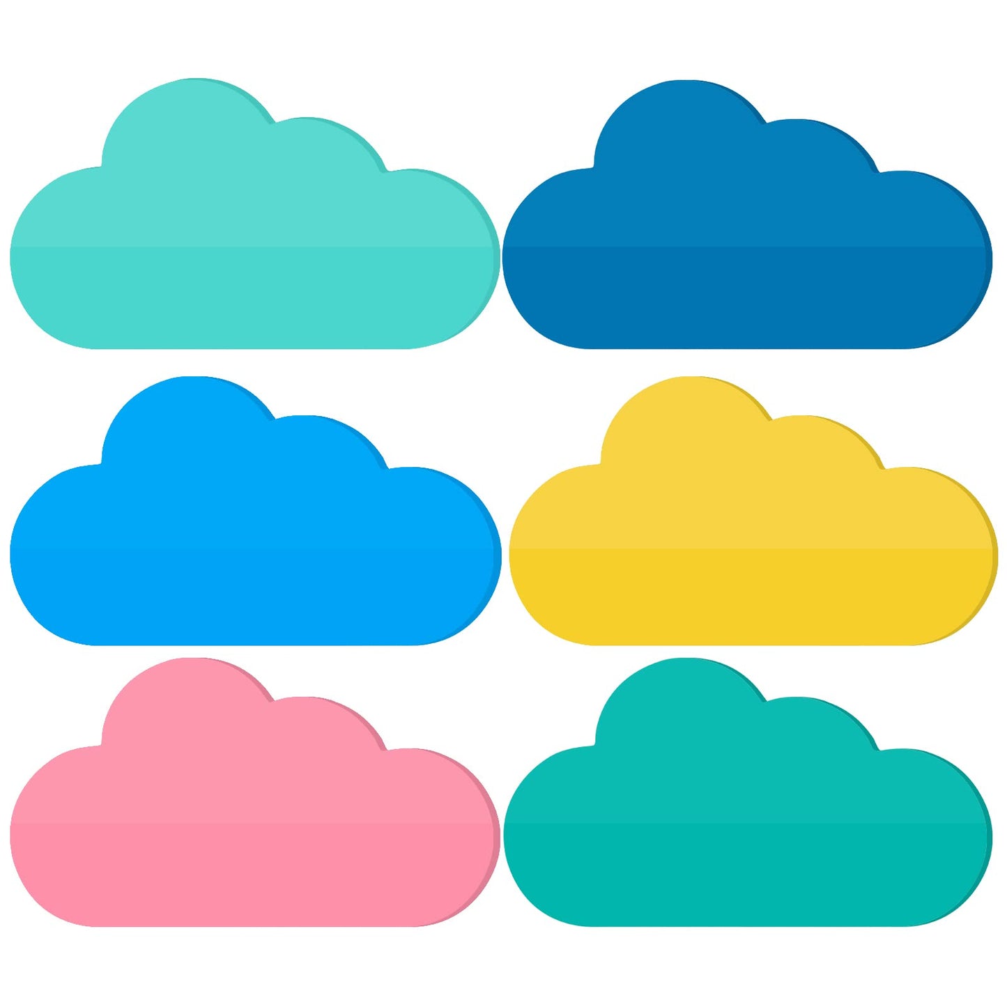 Cobee Transparent Sticky Notes, 6 Pack Colorful Self-Stick Note Pads Clear Waterproof Memo Pads Cute Sticky Notes Reading Studying Home Office School Supplies 300 Sheets (Cloud Shape)
